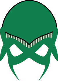 green alien mask