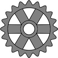 20-tooth gear with rectangular spokes