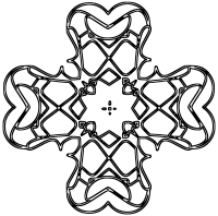 rounded cross outline