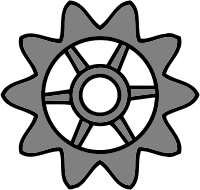 10-tooth gear with trapezium holes