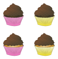 Assorted Chocolate Frosted Cupcakes