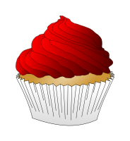 Red Frosting Cupcake