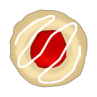 Raspberry or Strawberry Thumbprint Cookie