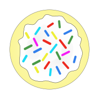 Rainbow Sprinkles Sugar Cookie - Solid