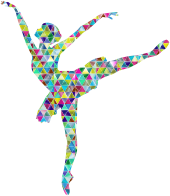 Prismatic Crystalline Graceful Ballerina Silhouette