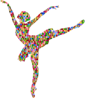 Chromatic Hexagonal Graceful Ballerina Silhouette