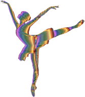 Chromatic Graceful Ballerina Silhouette No Background
