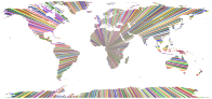 Prismatic Rays World Map