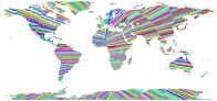 Psychedelic Waves World Map