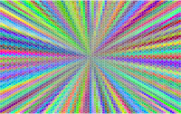 Psychedelic Sunburst Hexagonal Mosaic