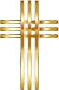 Stylized Golden Cross No Background