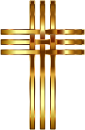 Interlocked Stylized Golden Cross Enhanced Contrast No Background