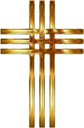 Interlocked Stylized Golden Cross Enhanced 2 No Background