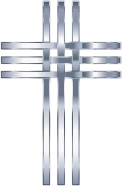 Interlocked Stylized Titanium Cross No Background