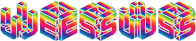 Prismatic 3D Isometric Jesus Typography No Background