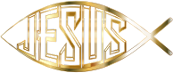 Jesus Fish Gold No Background
