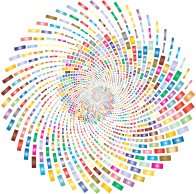 Prismatic Abstract Vortex 20 Variation 3 No Background