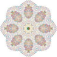 Prismatic Geometric Mandala No Background
