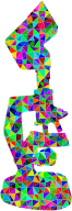 Low Poly Prismatic Microscope Silhouette