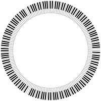 Piano Keys Circle Large