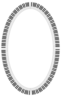 Piano Keys Ellipse