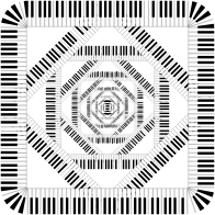 Piano Keys Rounded Square Vortex