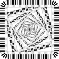 Piano Keys Rounded Square Vortex 2