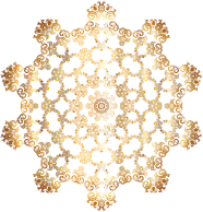 Gold Vintage Floral Design Mark II 22 No Background