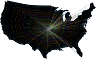 Prismatic US Map Outline Zoom