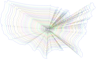 Prismatic US Map Outline Zoom No Background