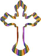 Prismatic Ornate Cross No Background