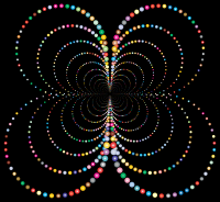 Prismatic Abstract Circles Butterfly 2