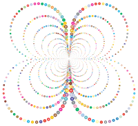 Prismatic Abstract Circles Butterfly 2 No Background