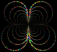 Prismatic Abstract Circles Butterfly 3