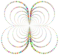 Prismatic Abstract Circles Butterfly 3 No Background
