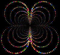 Prismatic Abstract Circles Butterfly 4