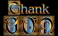 Golden Thank GOD Typography