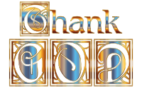 Golden Thank GOD Typography No Background