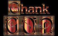 Golden Thank GOD Typography Variation 2