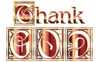 Golden Thank GOD Typography Variation 2 No Background