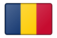 Chad flag (bevelled)