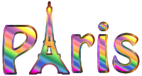 Prismatic Paris Typography No Background
