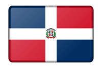Dominican Republic flag (bevelled)