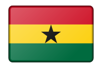 Ghana flag (bevelled)