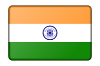 India flag (bevelled)