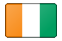 Ivory Coast flag (bevelled)
