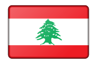 Lebanon flag (bevelled)