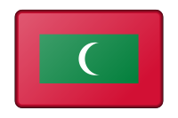 Maldives flag (bevelled)