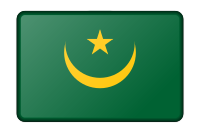 Mauritania flag (bevelled)