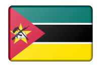 Mozambique flag (bevelled)